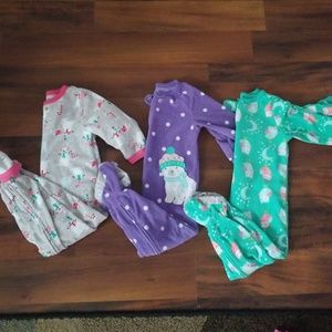 3 pack fleece pjs